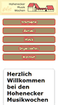 Mobile Screenshot of hohenecker-musikwochen.de